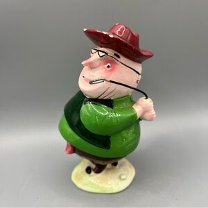 Golfing Figurine Enesco Golf 6”Vintage Ceramic Porcelain Sporting Man